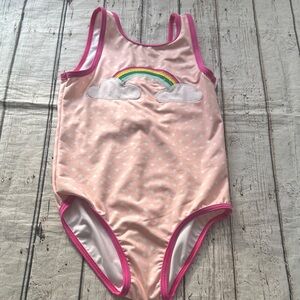 Harper Canyon Pink Rainbow Kids Swim One Piece